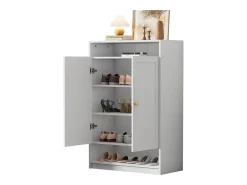 Merax Sapateira moderna - 73 x 34 x 109 - com prateleiras ajustáveis ​​+ 2 portas - aglomerado -^ Móvel De Arrumação|Sapateira