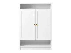 Merax Sapateira moderna - 73 x 34 x 109 - com prateleiras ajustáveis ​​+ 2 portas - aglomerado -^ Móvel De Arrumação|Sapateira