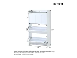 Móvel De Arrumação|Sapateira*Merax Sapateira moderna - 70 x 25 x 120 cm - com 6 compartimentos - para hall de entrada e sala de estar - MDF - branca Branco