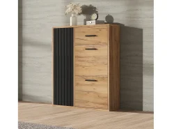 Merax Sapateira moderna com 1 gaveta + 2 sapateiras dobráveis + 1 porta - 80 x 24 x 95,5 - aglomerado - natural^ Móvel De Arrumação|Sapateira