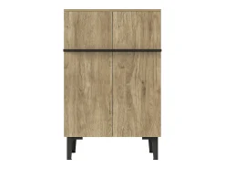 Móvel De Arrumação|Sapateira|Merax Sapateira moderna para hall de entrada - 60 x 34,5 x 95 cm - com 2 portas + prateleiras ajustáveis - aglomerado - cor natural Natural claro