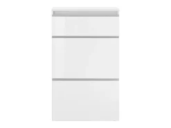 Móvel De Arrumação|Sapateira|Dmora Sapateira Paco, Armário multiuso com 2 portas e 1 porta sanfonada, Sapateira de entrada, 100% Fabricado na Itália, 60x27h108 cm, brilhante Branco