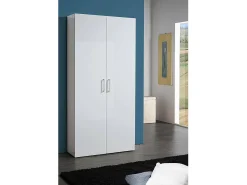 Móvel De Arrumação|Sapateira*Dmora Sapateira Simone, Armário multiuso com 2 portas e prateleiras internas, Sapateira de entrada, 100% Fabricado na Itália, 91x33h190 cm, brilhante Branco