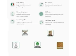 Dmora Sapateira Surfinia, Móvel de entrada multiuso com 5 portas sanfonadas, Sapateira de dupla profundidade, 100% Fabricado na Itália, 67x28h183 cm, Larício^ Móvel De Arrumação|Sapateira