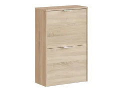 Móvel De Arrumação|Sapateira*Dmora Sapateira Valdosta, Sapateira economizadora de espaço com 2 portas, Sapateira de entrada, Armário sapateira, 50x22h76 cm, Carvalho Castanho