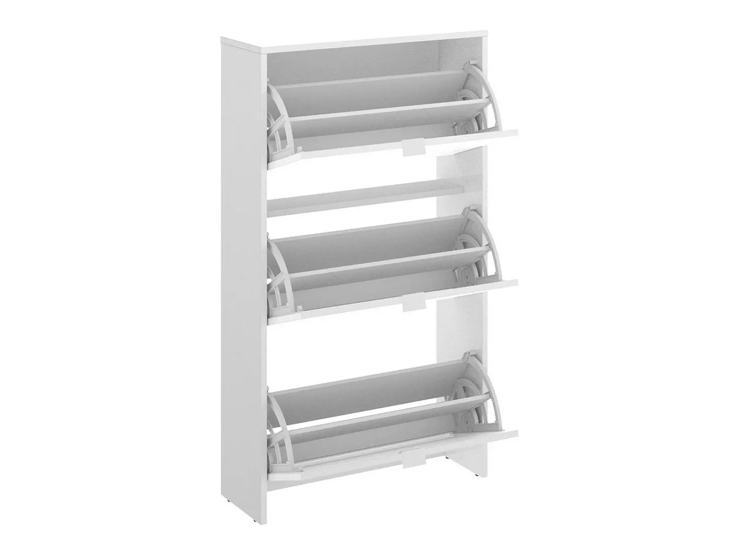 Móvel De Arrumação|Sapateira|Dmora Sapateira Vignole, sapateira de entrada que economiza espaço, sapateira com 3 portas dobráveis, 61x25h113 cm, Branco