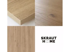 Skraut Home Sapateira, 287x35x145cm, Para quarto, dormitório, Roupeiro aberto, Cómoda, Tiras Deco. Madeira, Carvalho Natural claro