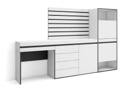 Skraut Home Sapateira, 237x35x145cm, Para quarto, dormitório, Cómoda, Tiras Deco. Madeira, Toucador,^ Móvel De Arrumação|Sapateira