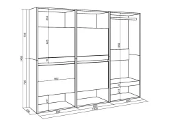 Skraut Home Sapateira, 180x35x145cm, Para quarto, dormitório, Roupeiro aberto, Cimento^ Móvel De Arrumação|Sapateira