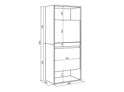 Skraut Home Sapateira, 60x35x145cm, Para quarto, dormitório, Armário de Sapatos, Cimento^ Móvel De Arrumação|Sapateira