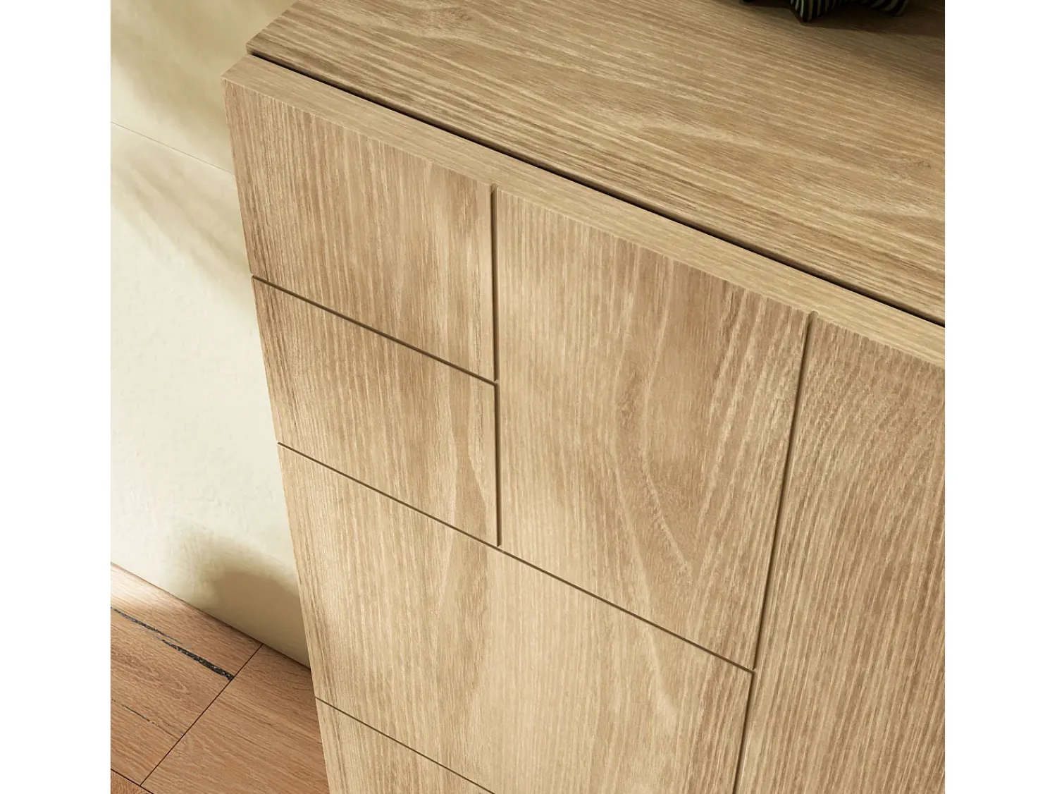 Móvel De Arrumação|Sapateira|Herdasa Sapateiro/Móvel organização - H87cm x L90cm x P27cm chêne dore pernas – Bergen Branco