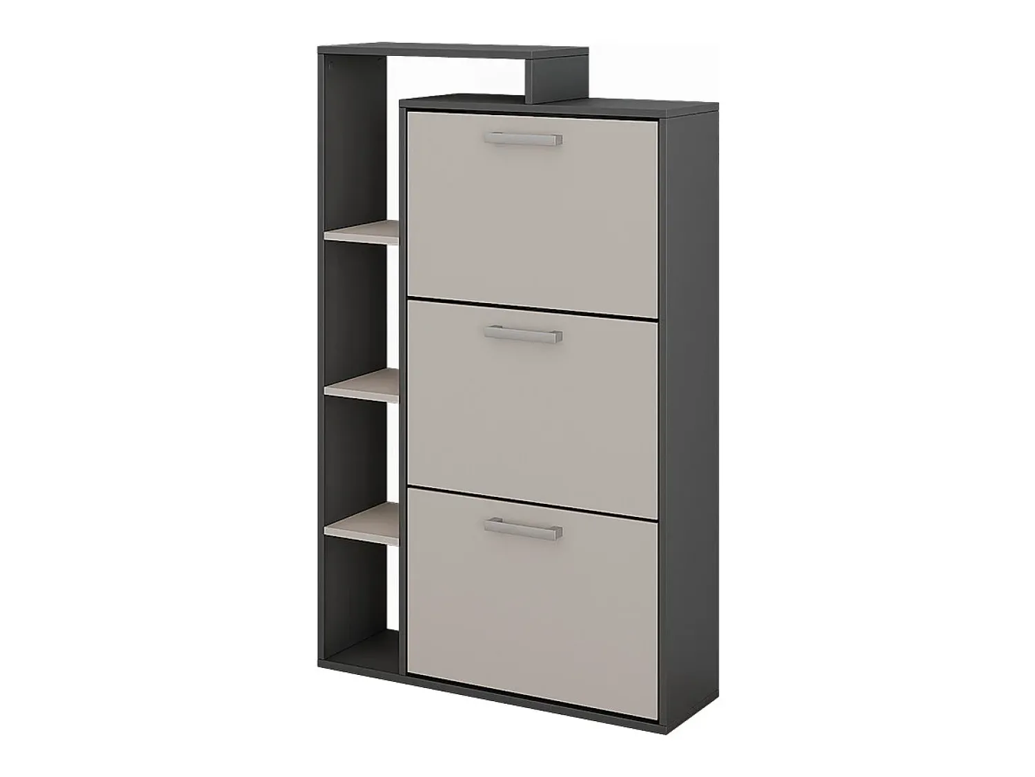 Móvel De Arrumação|Sapateira*Vicco Schuhkipper antracite/creio 80x24.2x128.3 orlando Cinza antracite
