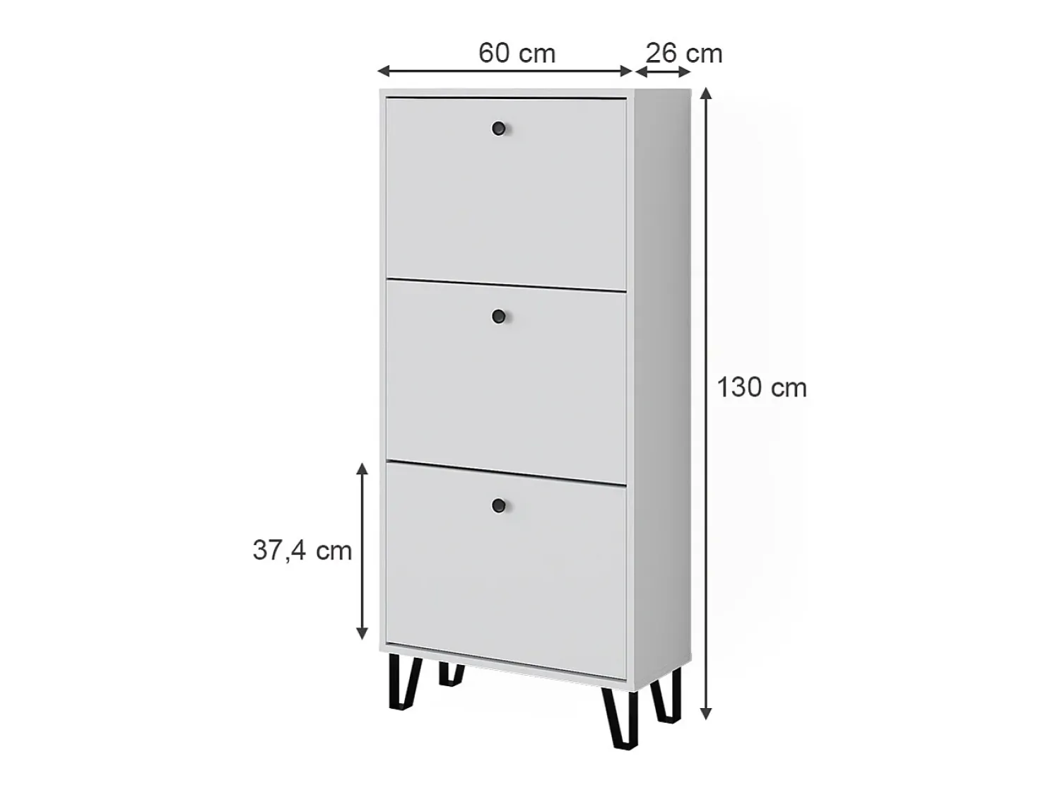 Móvel De Arrumação|Sapateira*Vicco Schuhkipper 130x26x60 siri Branco