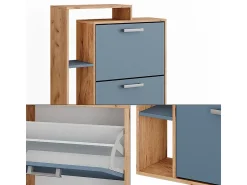 Móvel De Arrumação|Sapateira|Vicco Schuhkipper carvalho goldkraft/ 80x24.2x128.3 orlando Azul