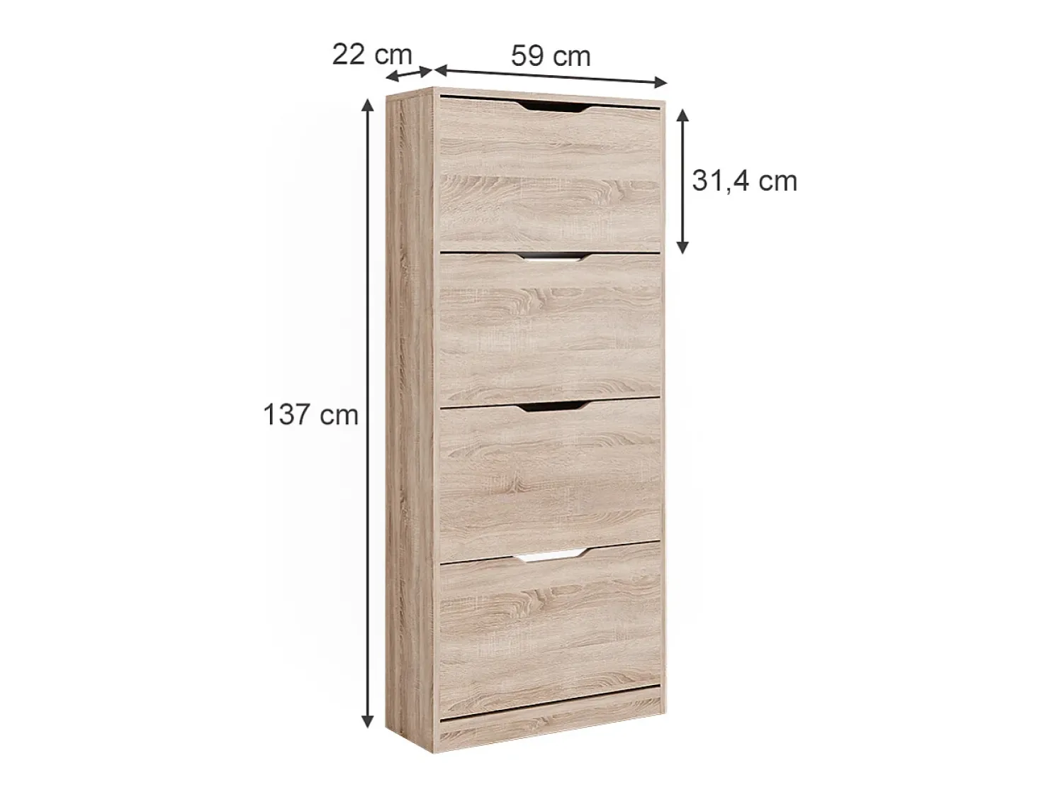 Hot Vicco Schuhkipper sonoma 59x22x137 luca Natural claro