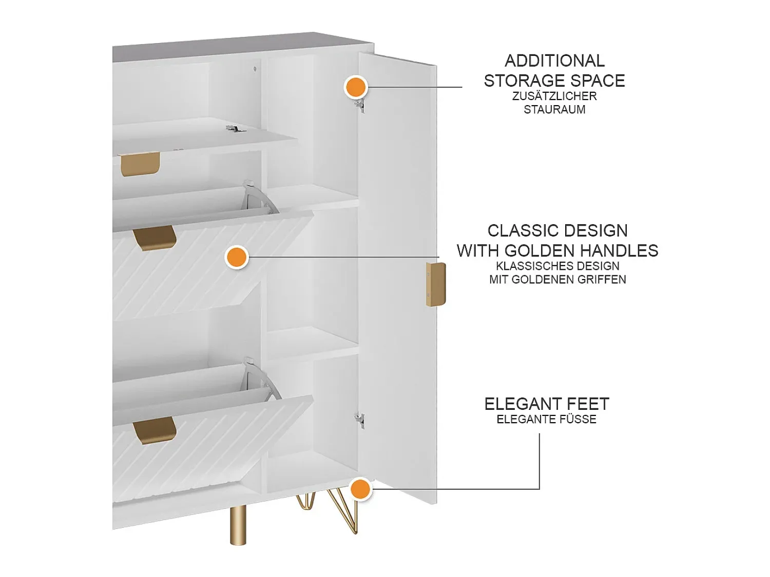 Vicco Schuhschrank 108x23.5x107.5 helge^ Móvel De Arrumação|Sapateira