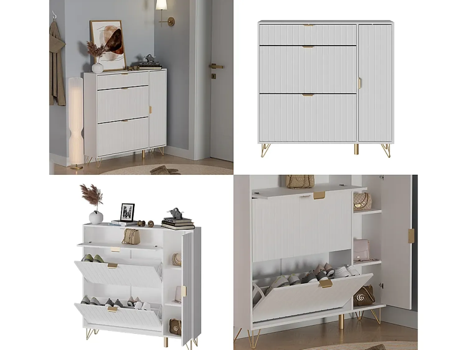 Vicco Schuhschrank 108x23.5x107.5 helge^ Móvel De Arrumação|Sapateira
