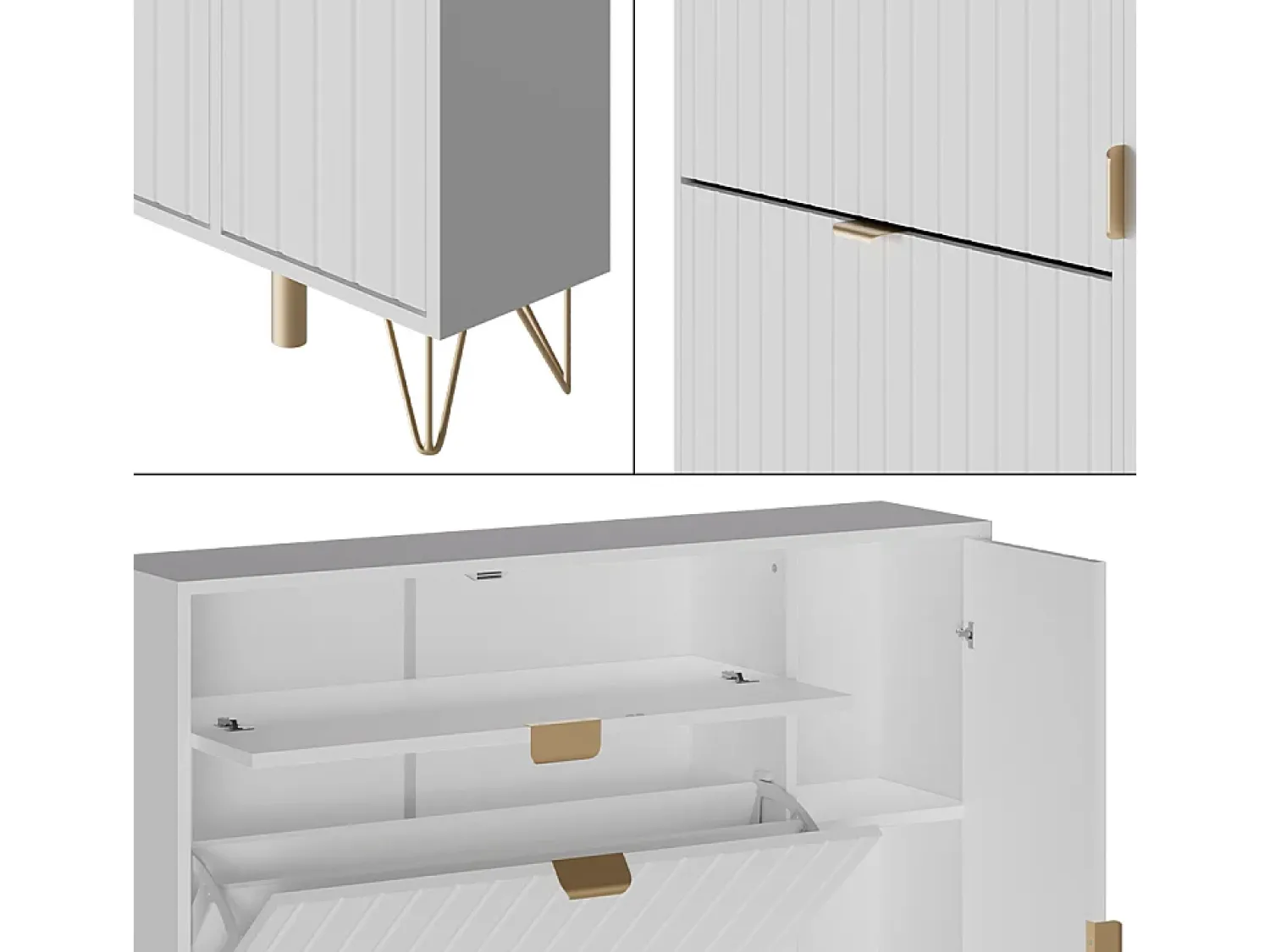 Vicco Schuhschrank 108x23.5x107.5 helge^ Móvel De Arrumação|Sapateira