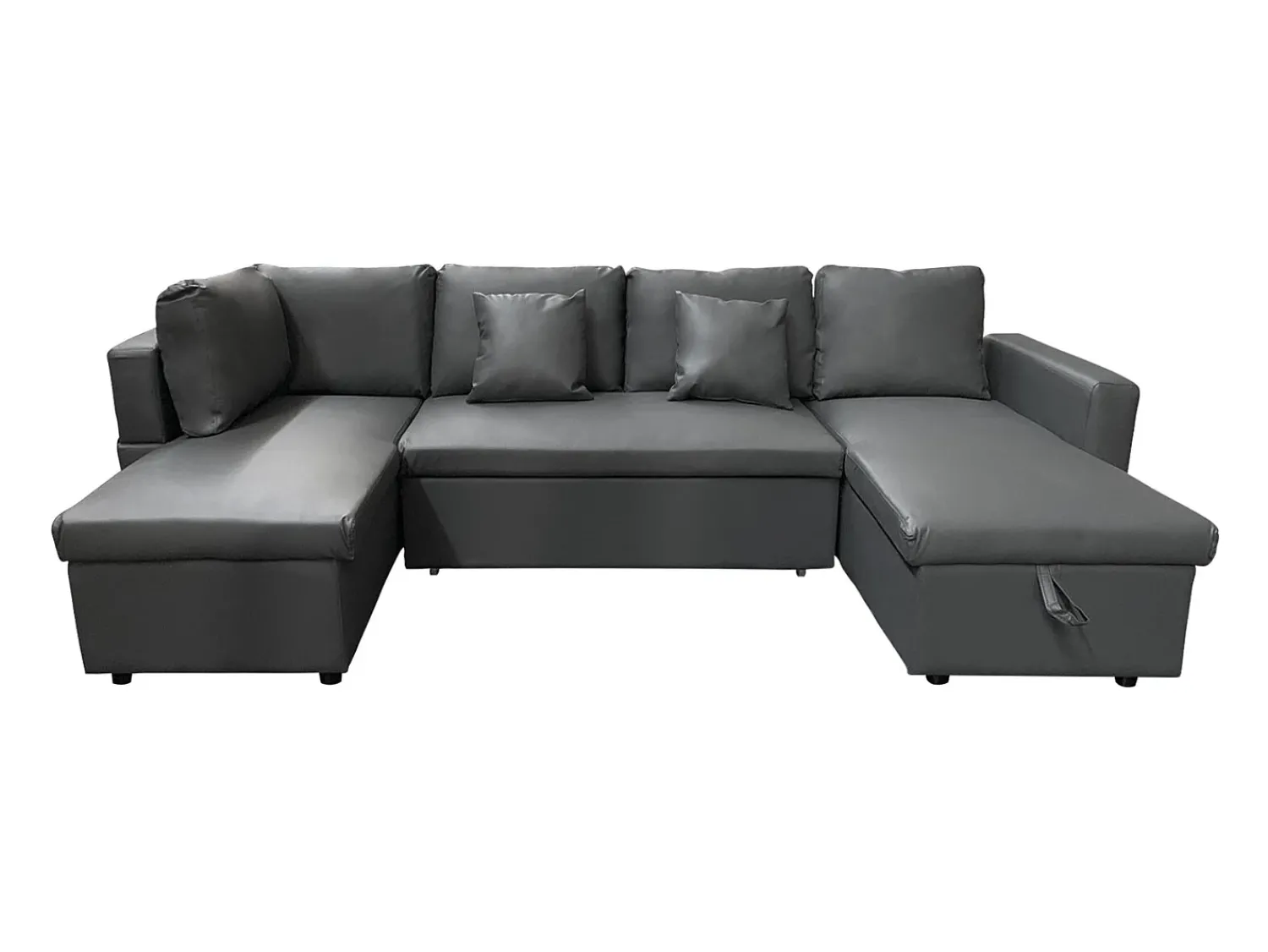 Sofá|Happy Garden SCOTT 4 lugares sofá-cama panorâmico cinzento Cinza antracite