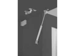 Móvel De Tv*Dmora Sistema de parede Dgirm, conjunto de sala de TV com 4 portas, móveis de sala multiuso, 100% Fabricado na Itália, 260x30h180 cm, Antracite Preto
