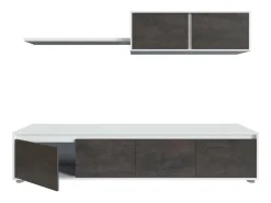 Dmora Sistema de parede Savannah, móvel de sala de TV, composição de conjunto de sala, conjunto de sala com móvel de parede, 200x41h43 cm, e Ã