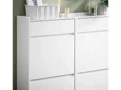 Móvel De Arrumação|Sapateira|Sobuy armário alto de banheiro, armário alto para banheiro, armário de banheiro FSR169-W Branco