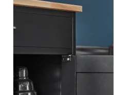 Best Sobuy armário de cozinha, carrinho de cozinha, carrinho de cozinha com rodas FKW45-SCH Preto