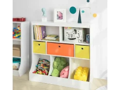 Biblioteca*Sobuy armário de criança, armário de livros infantis, armário infantil KMB26-W Branco