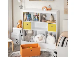 Biblioteca*Sobuy armário de criança, armário de livros infantis, armário infantil KMB26-W Branco