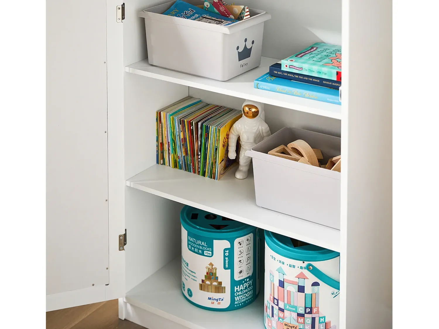 Biblioteca|Sobuy armário de criança, armário de livros infantis, armário infantil KMB43-W Branco