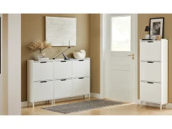 Móvel De Arrumação|Sapateira|Sobuy armário de sapatos, Armário de sapatos estreito, armário para sapatos FSR151-W Branco