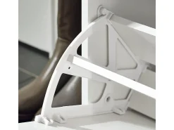 Móvel De Arrumação|Sapateira*Sobuy Armário de sapatos com prateleira, banco, Banco com sapateira FSR98-L-W Cinzento / Branco