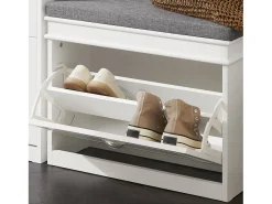 Móvel De Arrumação|Sapateira*Sobuy Armário de sapatos com prateleira, banco, Banco com sapateira FSR82-K-W Branco