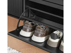 Móvel De Arrumação|Sapateira*Sobuy Armário de Sapatos Estreito Organizador Portátil com Portas Marrom Preto