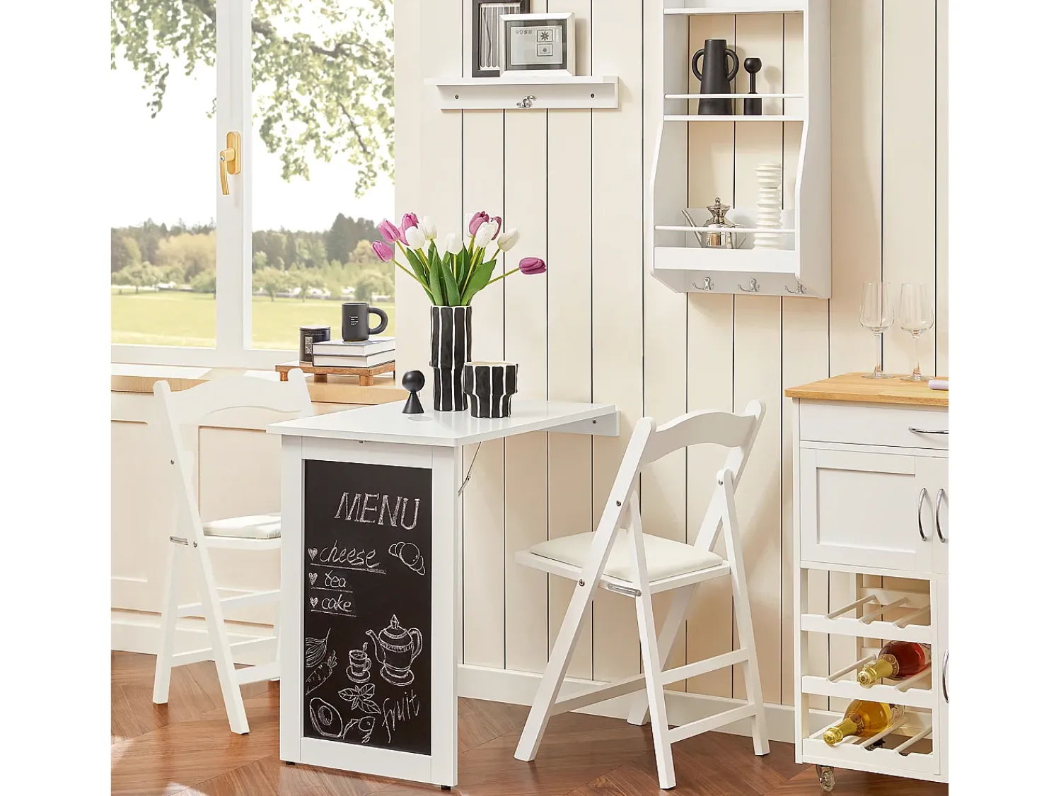 Mesa De Centro*Sobuy balcão, Balcão de cozinha, Balcão de cozinha alto FWT20-W Branco