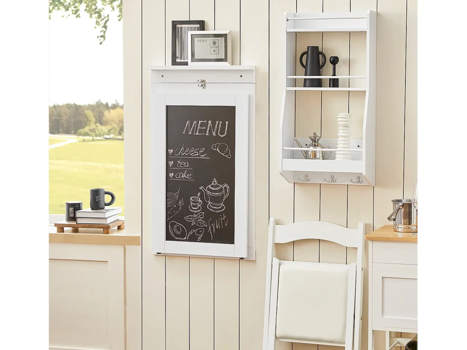 Mesa De Centro*Sobuy balcão, Balcão de cozinha, Balcão de cozinha alto FWT20-W Branco