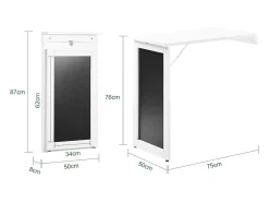 Mesa De Centro*Sobuy balcão, Balcão de cozinha, Balcão de cozinha alto FWT20-W Branco