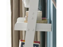 New Sobuy escada de madeira, escada decorativa, escritório FRG17-W Branco