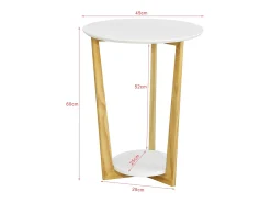 Mesa De Apoio*Sobuy mesa de cabeceira, mesa de café, mesa de café redonda FBT52-WN Natural escuro