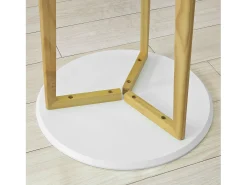 Mesa De Apoio*Sobuy mesa de cabeceira, mesa de café, mesa de café redonda FBT52-WN Natural escuro