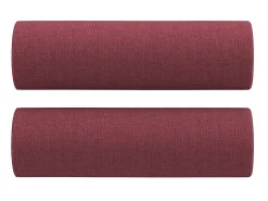 Online Sofá 2 lug. + almofadas decorativas 140cm tecido tinto PT677488 Vermelho