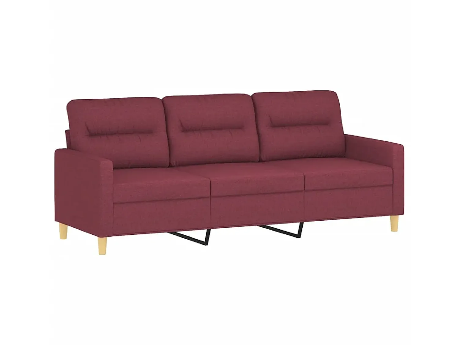 Sofá 3 lug. + almofadas decorativas 180cm tecido tinto PT902894^ Sofá
