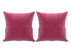 Online Sofá 2 lug. + almofadas decorativas 120cm veludo tinto PT331321 Vermelho