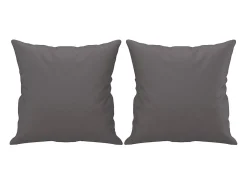 Sofá* Sofá 3 lug. c/ almofadas decorativas 180 cm couro artif. cinza PT473917 Cinzento
