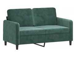 Sofá| Sofá 2 lug. c/ almofadas decorativas 120 cm veludo -escuro PT832485 Verde