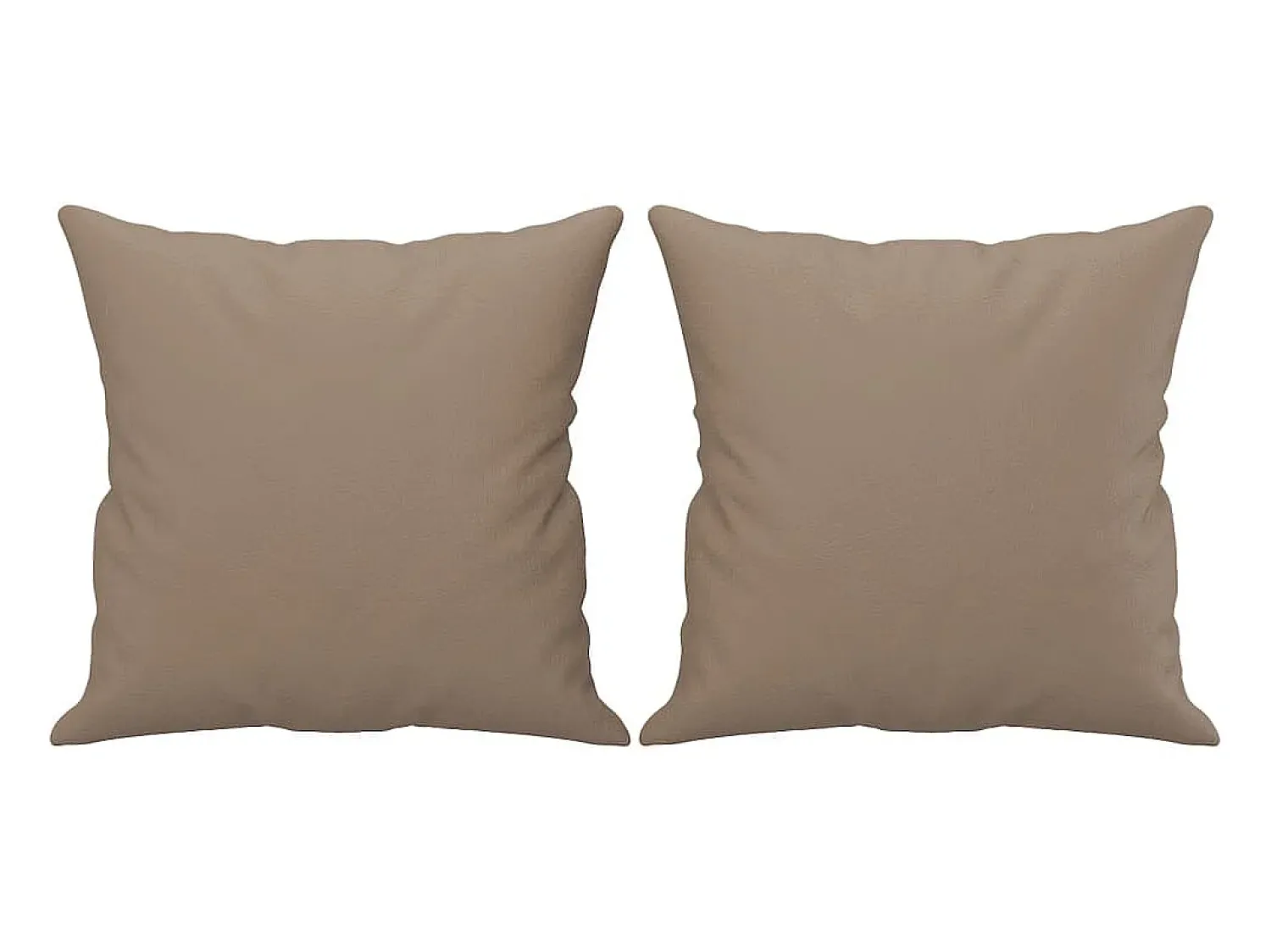 Outlet Sofá 2 lugares + almofadas 140 cm couro artificial cappuccino PT594714 Castanho