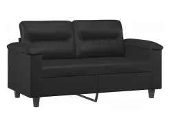 Sofá 2 lugares + almofadas decorativas 120cm couro artif. PT399038^ Sofá