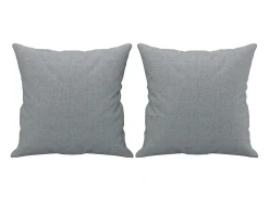 Sofá* Sofá 2 lugares + almofadas decorativas 120cm tecido cinza-claro PT148539 Cinzento claro