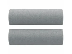 Sofá* Sofá 3 lugares + almofadas decorativas 180cm tecido cinza-claro PT508512 Cinzento