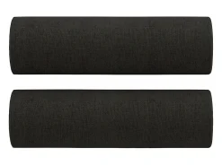 Online vidaxl Sofá 2 lugares + almofadas decorativas 120 cm tecido Preto